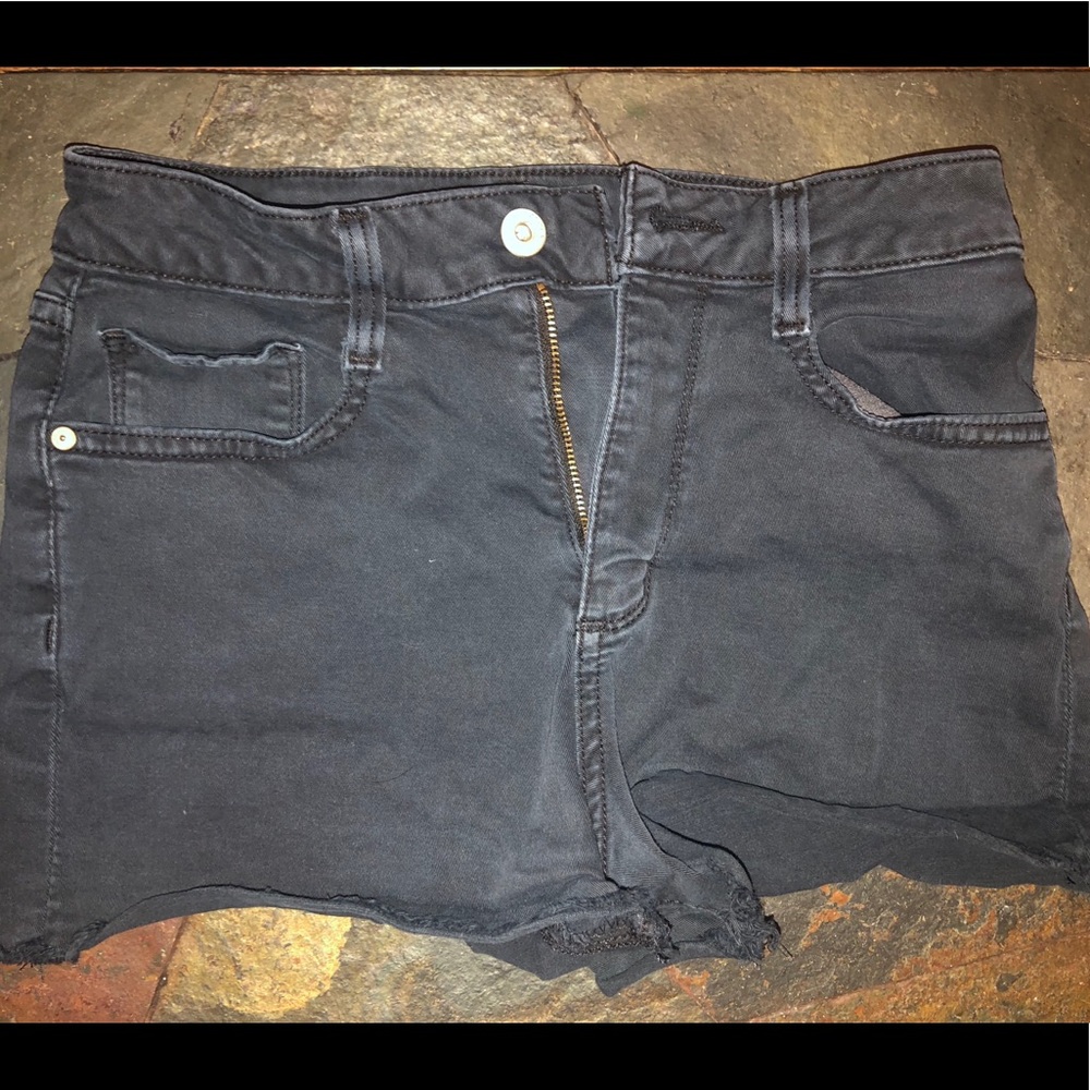 Black Denim Shorts